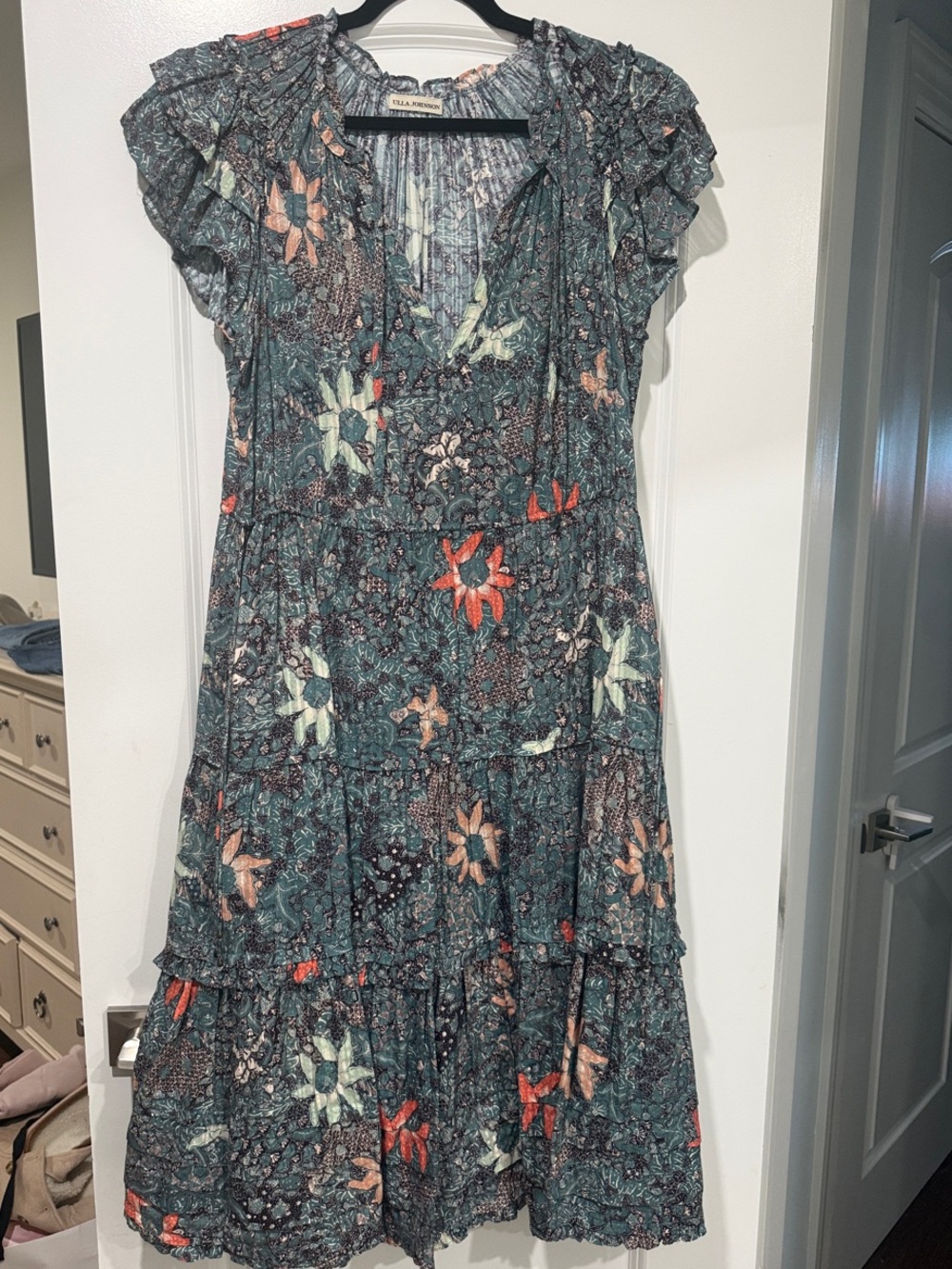 Ulla Johnson - Floral Tiered Flutter-Sleeve Dress